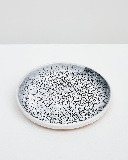 Smooth dinner plate with lip